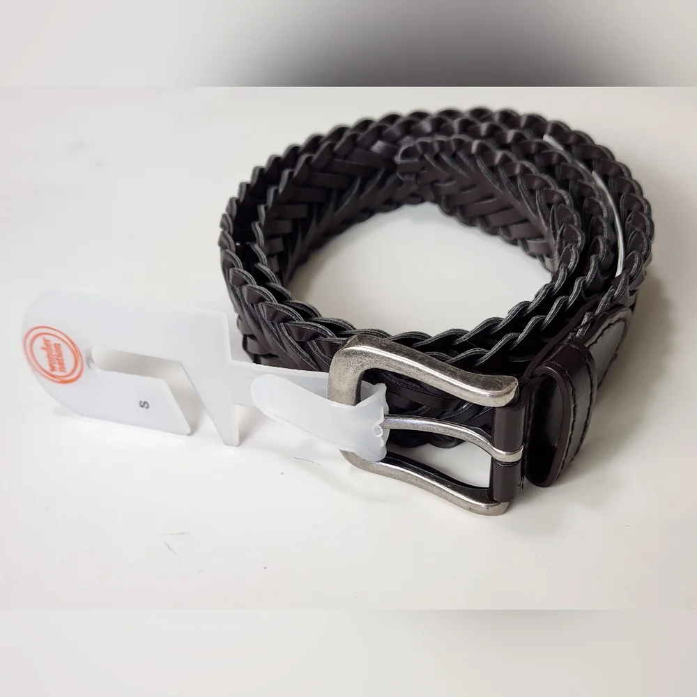 Wonder Nation Boys’ Brown Braided Belt Size Small NWT